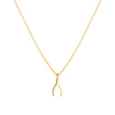 Sterling Silver Mini Wishbone Necklace